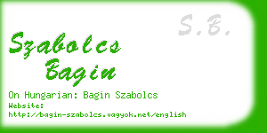 szabolcs bagin business card